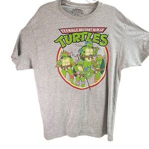 NICKELODEN Teenage Mutant Ninja Turtles TShirt Size XL Gray